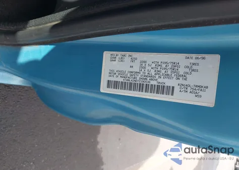 1996 Toyota Tacoma from USA, damaged, VIN 4TANL42N0TZ190536